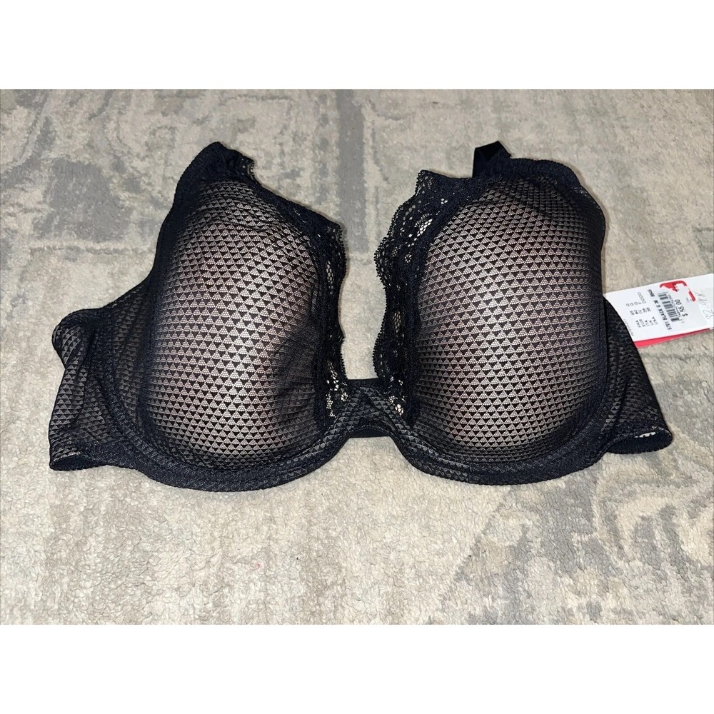 NEW Passionata 5701‎ underwire Padded Black Plunge bra USA size 36DDDD